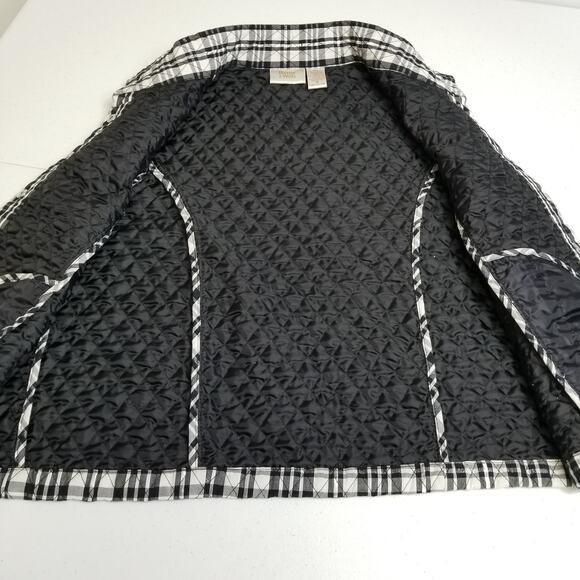 Baxter & Wells Black Silver Quilted Light Weight Vest Excellent Size M - Picture 3 of 7